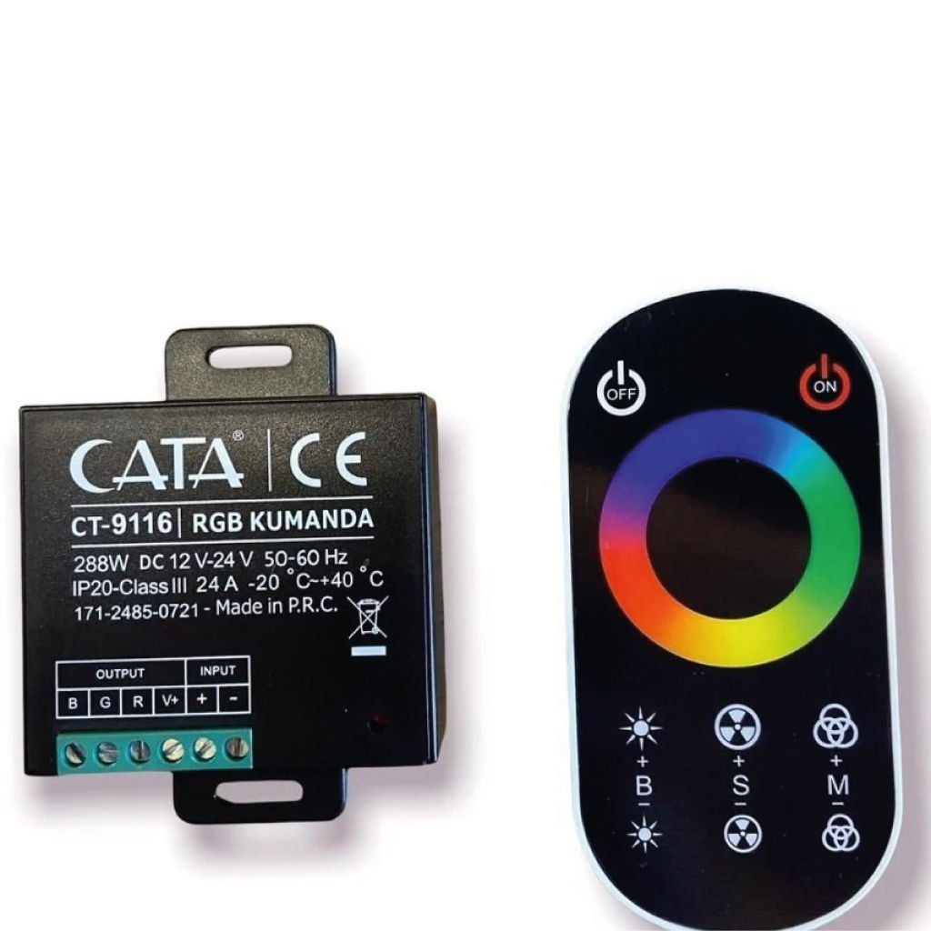 Cata 288W Ultra Slim Rgb Led Aydınlatma Kumandası 24 Amper CT-9116