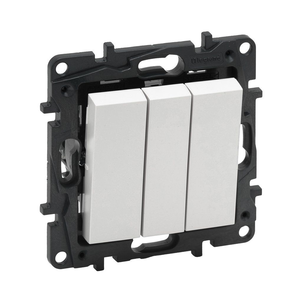 Legrand Raventi Kumanda Mekanizması Beyaz Üçlü Anahtar 768103