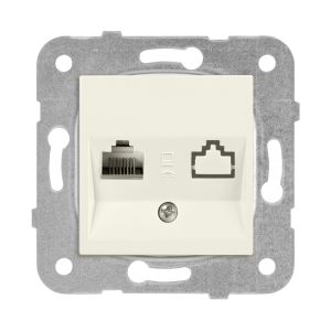 Viko Meridian/ Karre Krem Tekli Data Prizi (Rj45 Cat5E) (Mek+Düğ/Kap.) Çerçeve Hariç 90967232 12 Ad