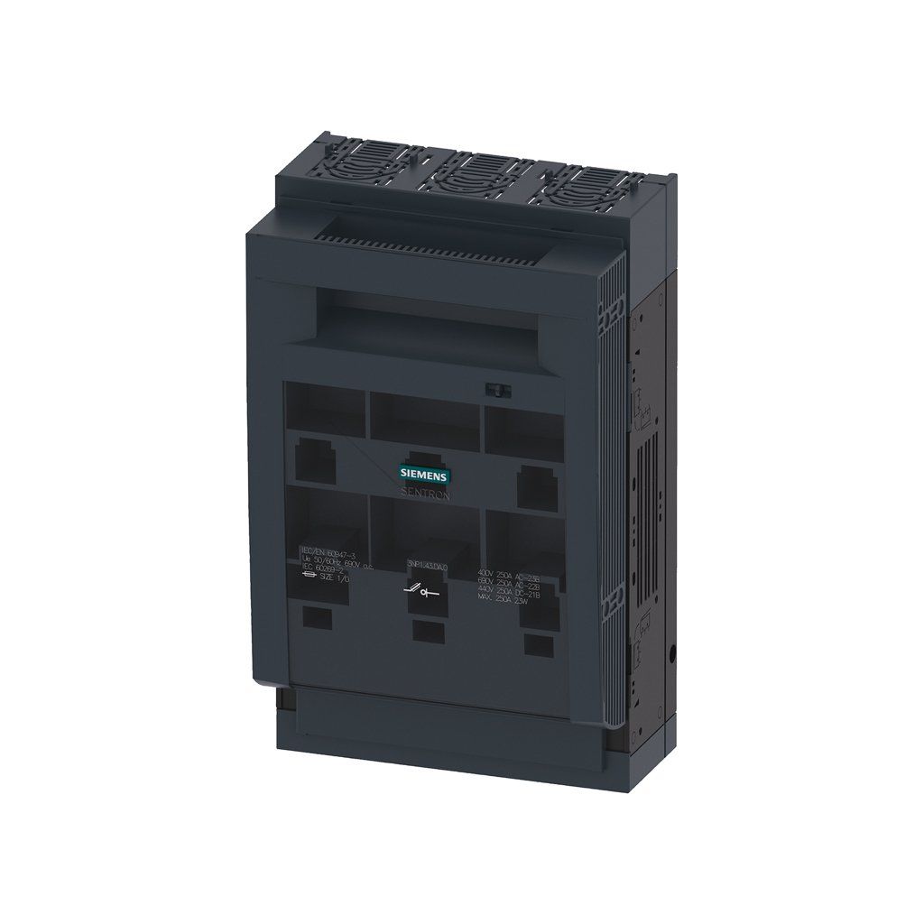 Siemens 3NP1143-1DA10 3Np1 250A Tipi Nh-Bıçaklı Yassı Bağlantılı Önden Ve Dipten Tespitli Tip Boy 1 Ve 0