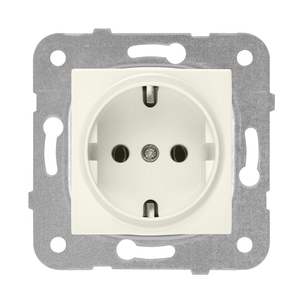 Viko Meridian/ Karre Krem Topraklı Priz (Mek+Düğ/Kap.) Çerçeve Hariç 90967208