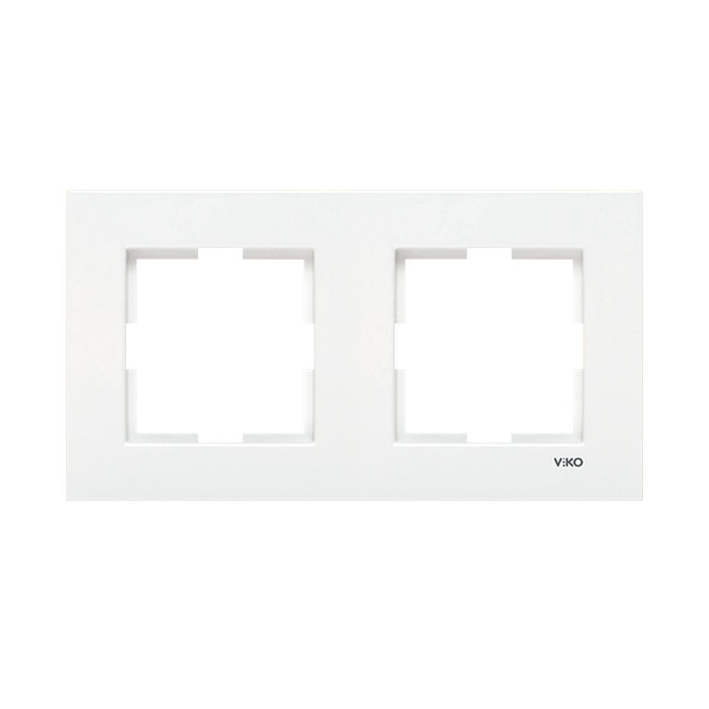 Viko Karre Beyaz İkili Yatay Çerçeve 90960201