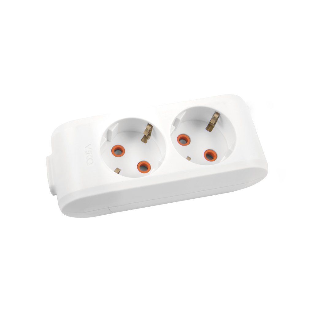 Viko Multi-Let Beyaz İkili Grup Priz Topraklı Çocuk Korumalı Klemensli 90113200