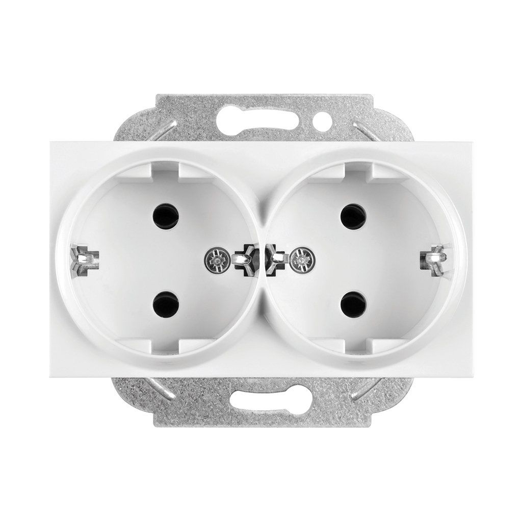Viko Meridian/ Karre Beyaz İkili Topraklı Priz (Mek+Düğ/Kap.) Çerçeve Hariç 90967056