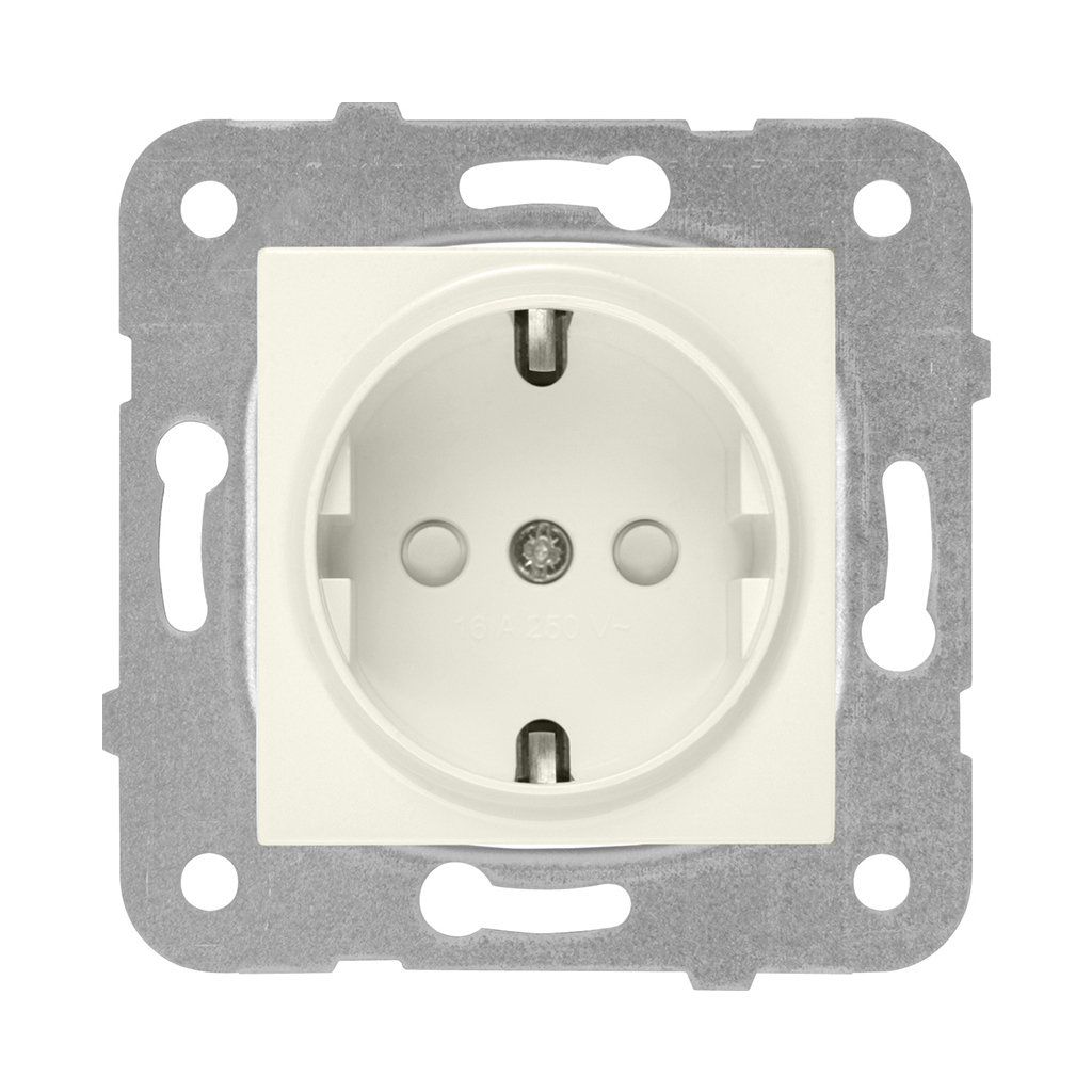 Viko Meridian/ Karre Krem Çocuk Korumalı Topraklı Priz (Mek+Düğ/Kap.) Çerçeve Hariç 90967242