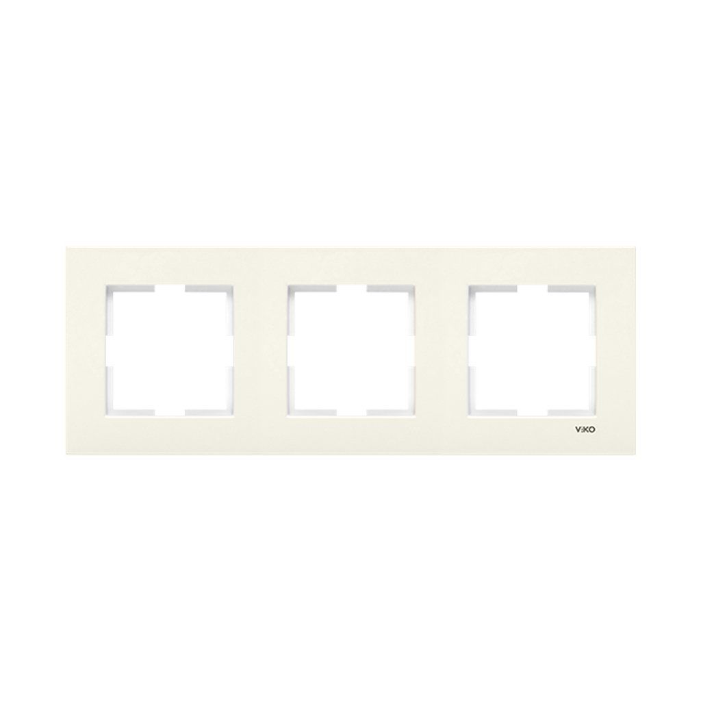 Viko Karre Krem Üçlü Yatay Çerçeve 90960212