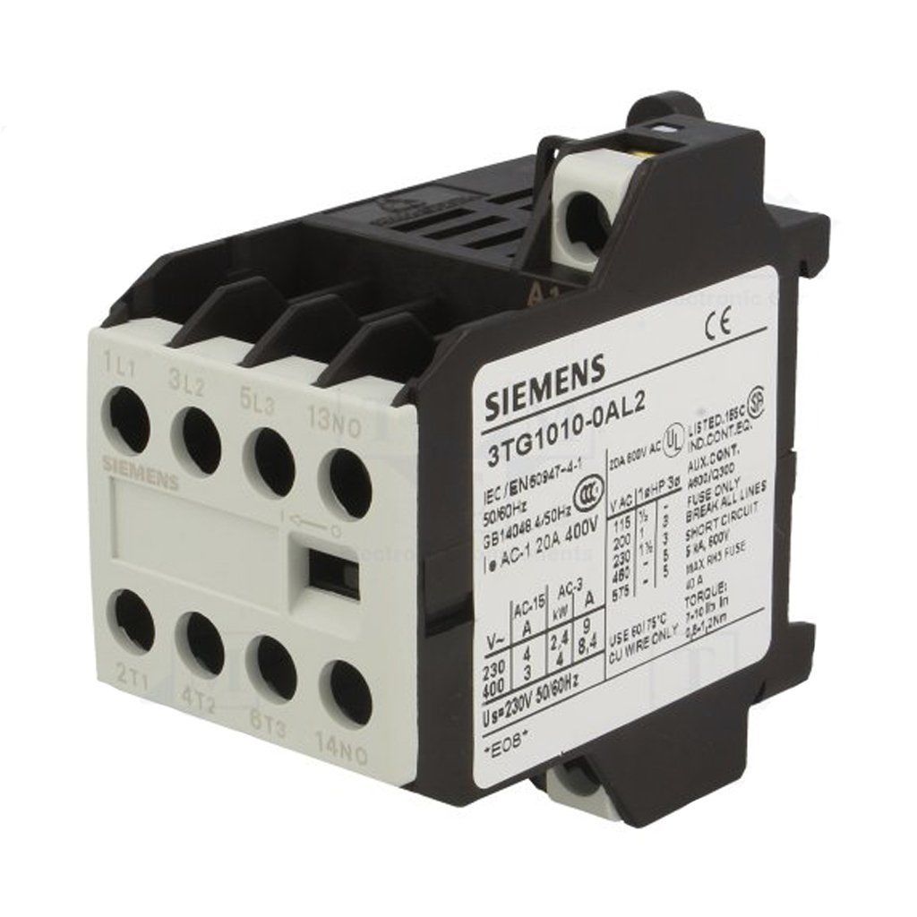 Siemens Mini Kontaktör 4Kw/8.4A 3No+1Nc 230/220 Ac 3TG1001-0AL2
