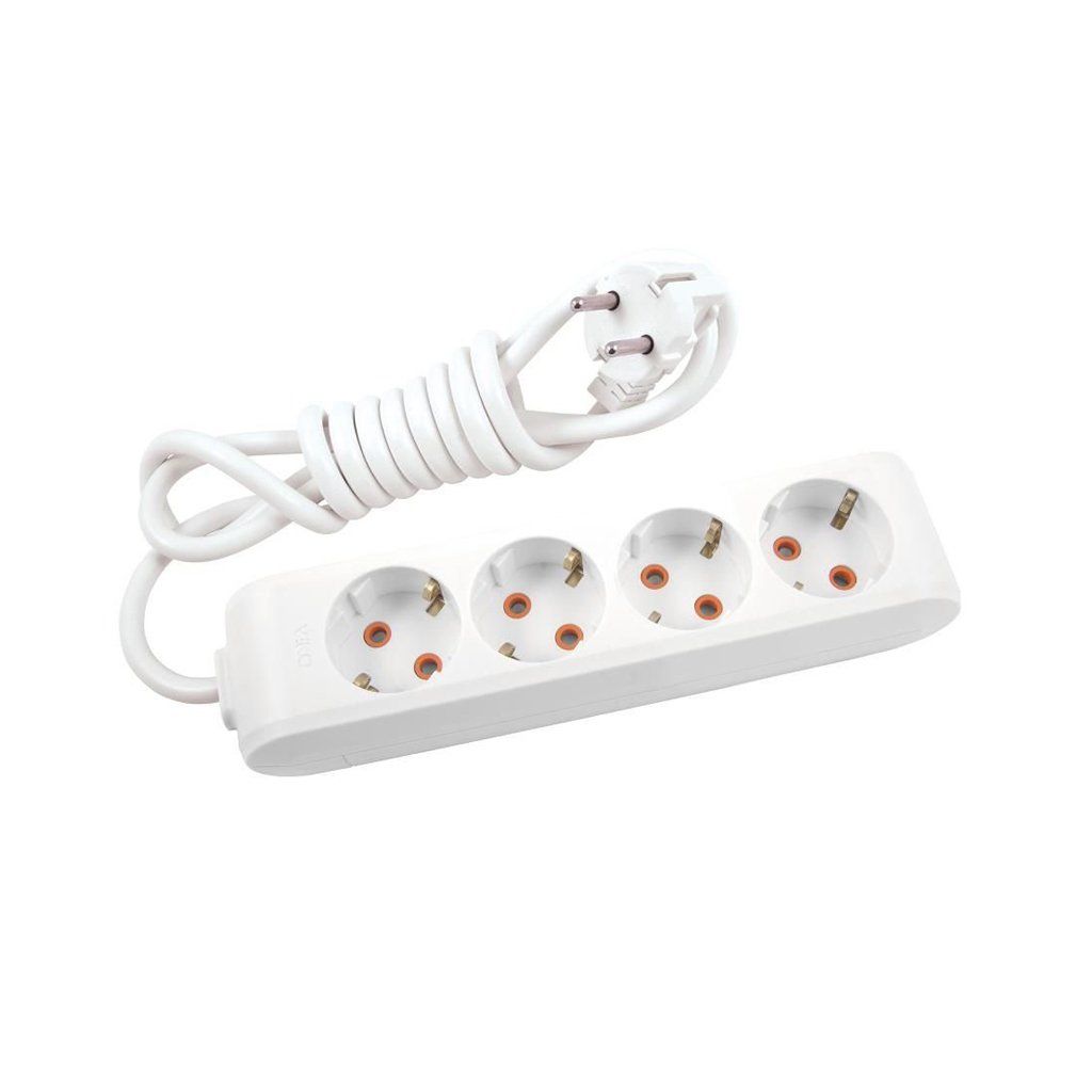 Viko Multi-Let Beyaz Dörtlü Grup Priz Topraklı Kablolu Çocuk Korumalı 5 Mt 90113405