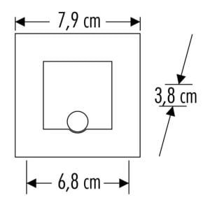 Cata 1.5W Radar Sensörlü Ledli Koridor Armatürü 3200K Krom Kasa Ct-5173G