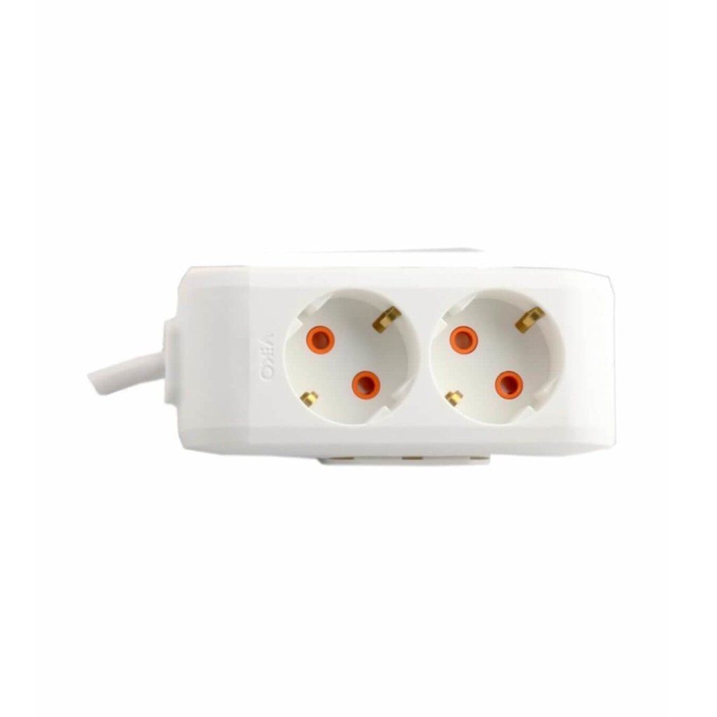 Viko Multi-Let Beyaz İkili Grup Priz Topraklı kablolu Çocuk Korumalı 1 Mt 90113201