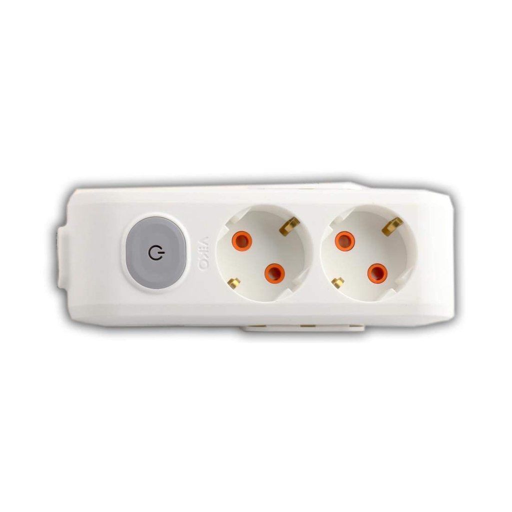 Viko Multi-Let İkili Grup Priz Anahtarlı Topraklı Çocuk Korumalı Klemensli 90117200