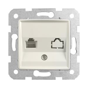 Viko Rollina/ Linnera Krem Tekli Data Prizi (Rj45 Cat6) (Mek+Düğ/Kap.) Çerçeve Hariç 90441078 12 Ad