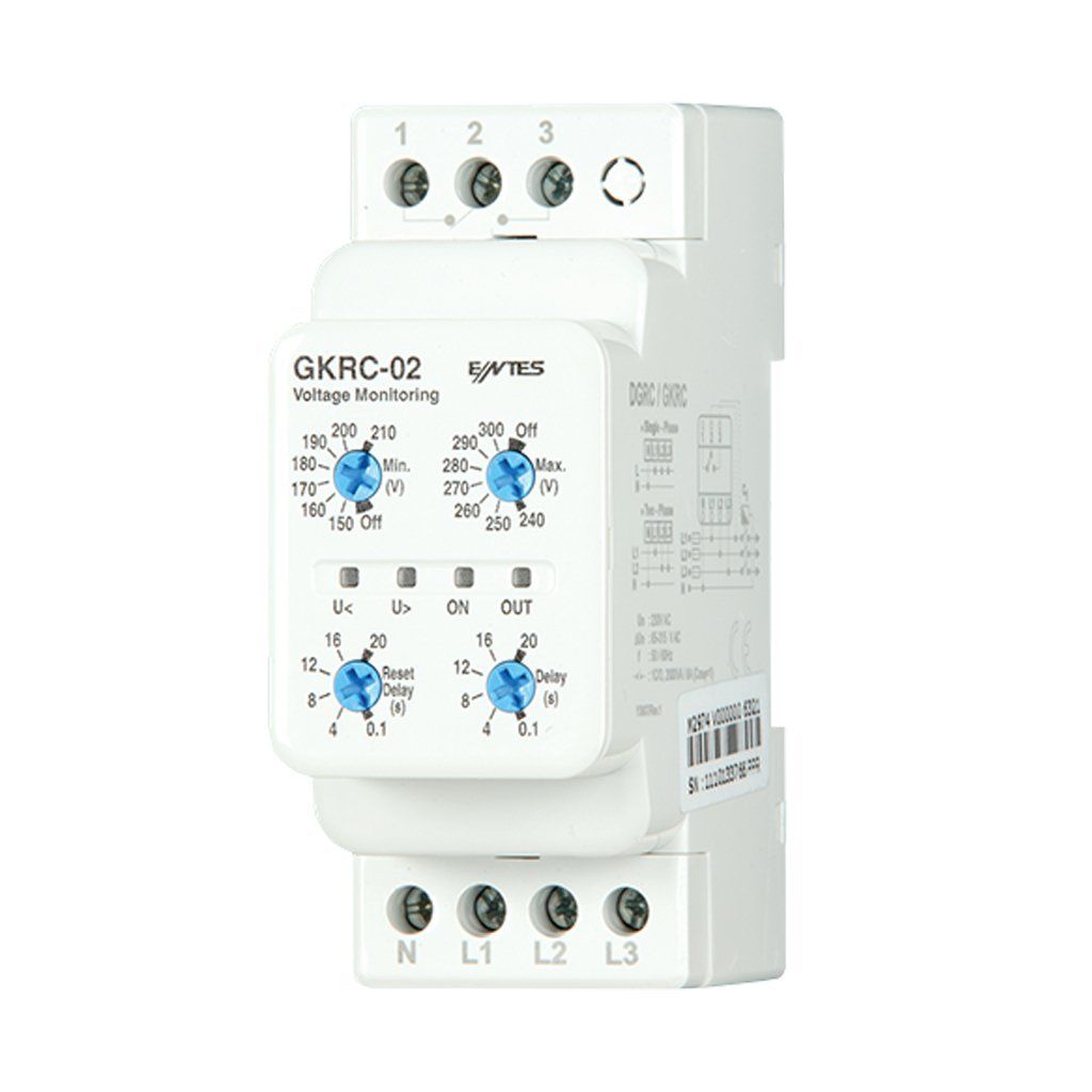 Entes GKRC-02 Pk28 230V T/İ 3 Cap.(Notr Hatalı) Gerilim Koruma Rölesi M3535-M3952