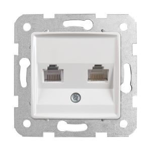 Viko Rollina/ Linnera Beyaz İkili Data Prizi (2 X Rj45 Cat6) (Mek+Düğ/Kap.) Çerçeve Hariç 90440079 12 Ad