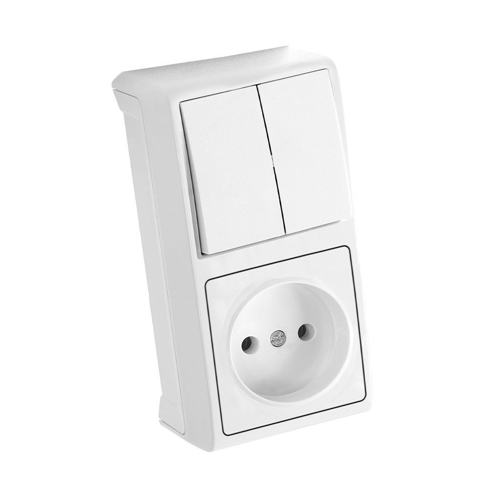 Viko Vera Beyaz Dikey İkili Kombine Komütatör + Priz 90681089 12 Ad