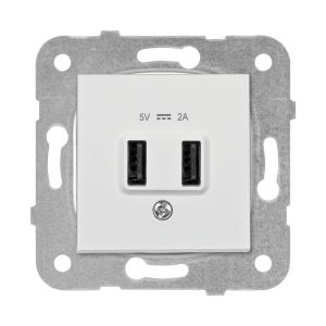 Viko Meridian/ Karre Beyaz Usb Şarj Prizi 5V-2A (Mek+Düğ/Kap.) Çerçeve Hariç 90967101