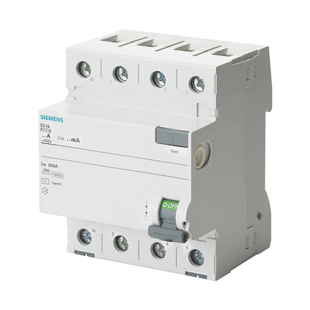 Siemens 5SV3644-6 Trifaze Faz+Nötr A Tipi 40A/300Ma Kaçak Akım Koruma Rölesi