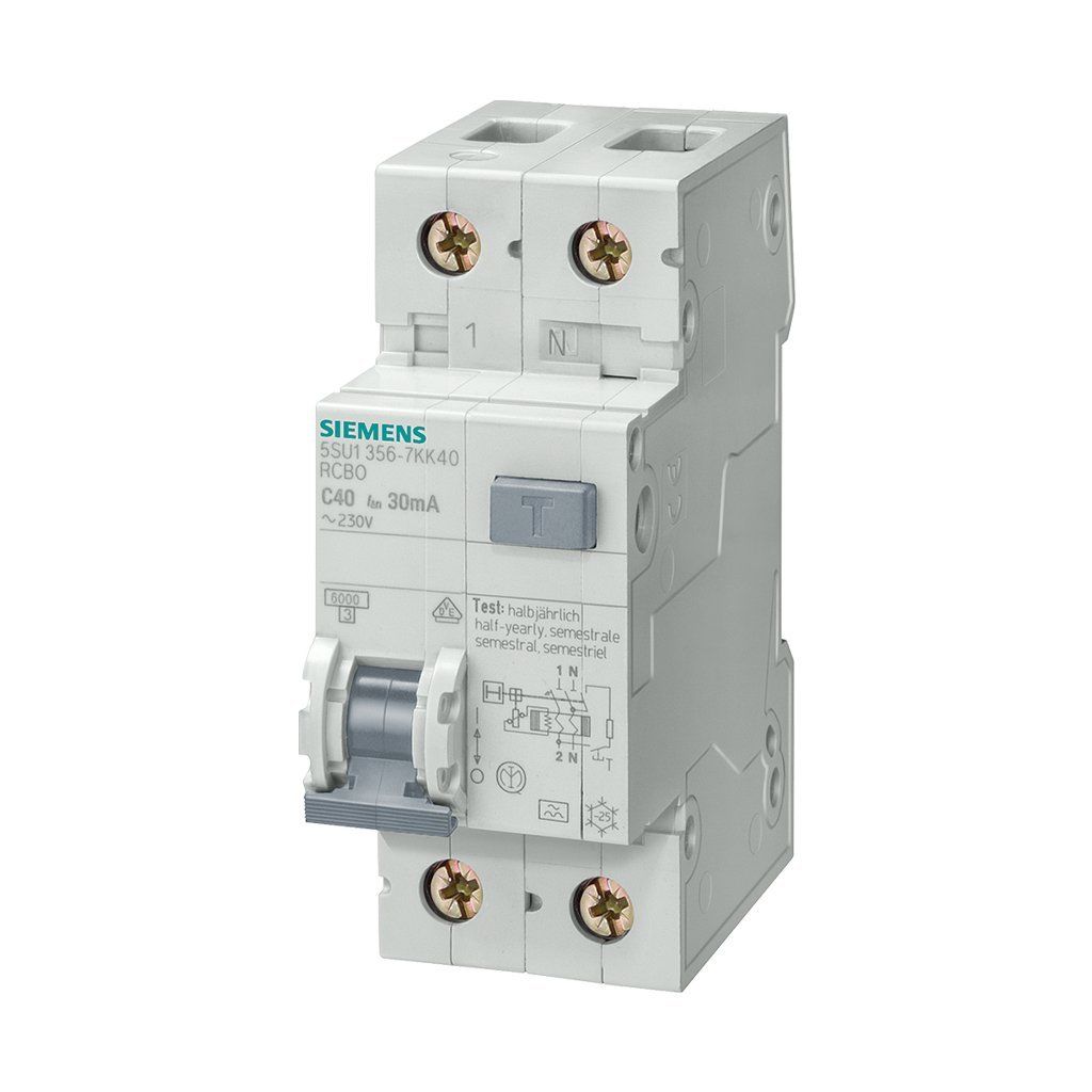 Siemens 5SU1353-1KK16 Kaçak Akım Koruma Monofaze C Tipi 4.5Ka/30Ma/16Amp