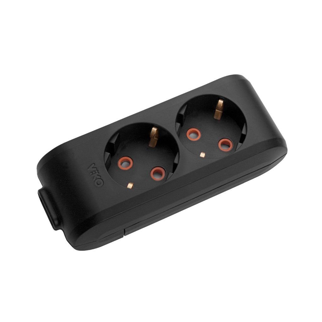 Viko Multi-Let Siyah İkili Grup Priz Topraklı Klemensli Çocuk Korumalı 90133200