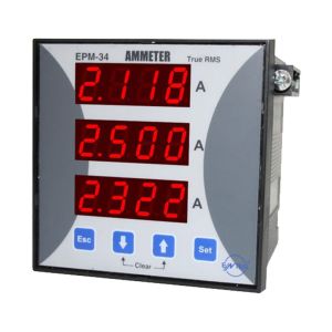 Entes EPM-34-96 96x96 24-250Vac/Dc T/İ Elektronik Ampermetre Ring Tipi Klemensli M1275