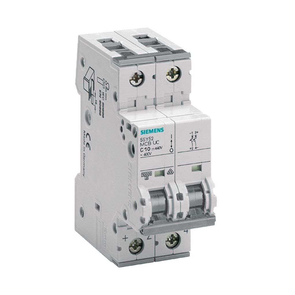 Siemens 5SY5206-7 2Fazlı C Tipi 10Ka/6Amp Anahtarlı Otomatik Sigorta
