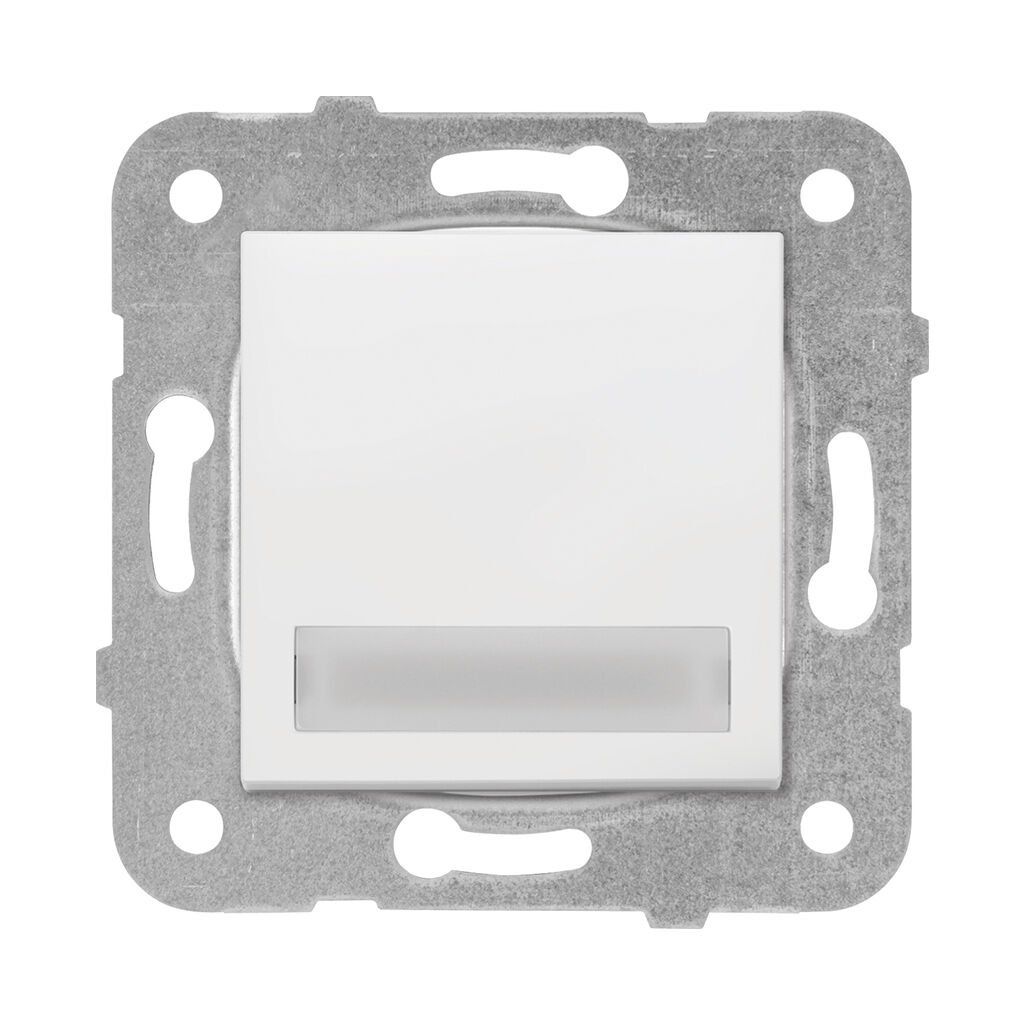 Viko Meridian/ Karre Beyaz Işıklı Etiketli Zil Anahtarı (Mek+Düğ/Kap.) Çerçeve Hariç 90967027