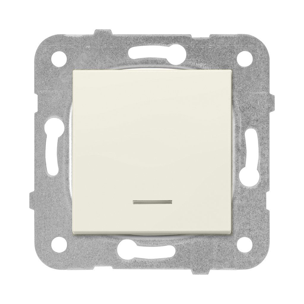 Viko Meridian/ Karre Krem Işıklı Light Anahtarı (Mek+Düğ/Kap.) Çerçeve Hariç 90967214