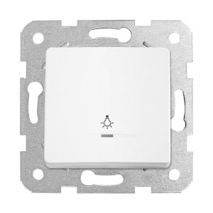 Viko Rollina/ Linnera Beyaz Işıklı Light Anahtarı (Mek+Düğ/Kap.) Çerçeve Hariç 90440014