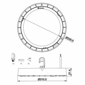 Ledvance High Bay Led Armatür Value 200W 4000K 100Deg IP65 4058075408456