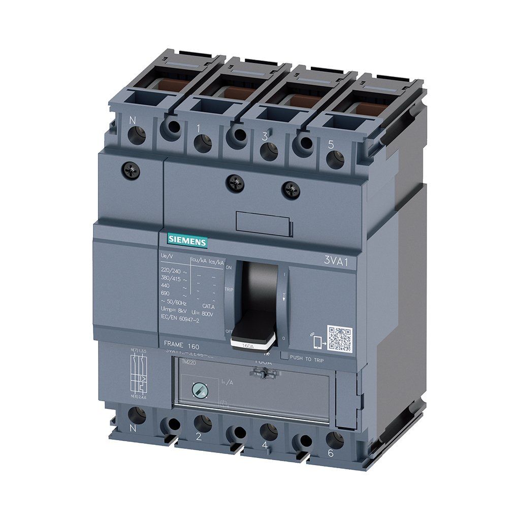 Siemens 3VA1116-5EE46-0AA0 4X160A 55Ka Kompakt Şalter Tm220 Termik Manyetik Koruma Üniteli