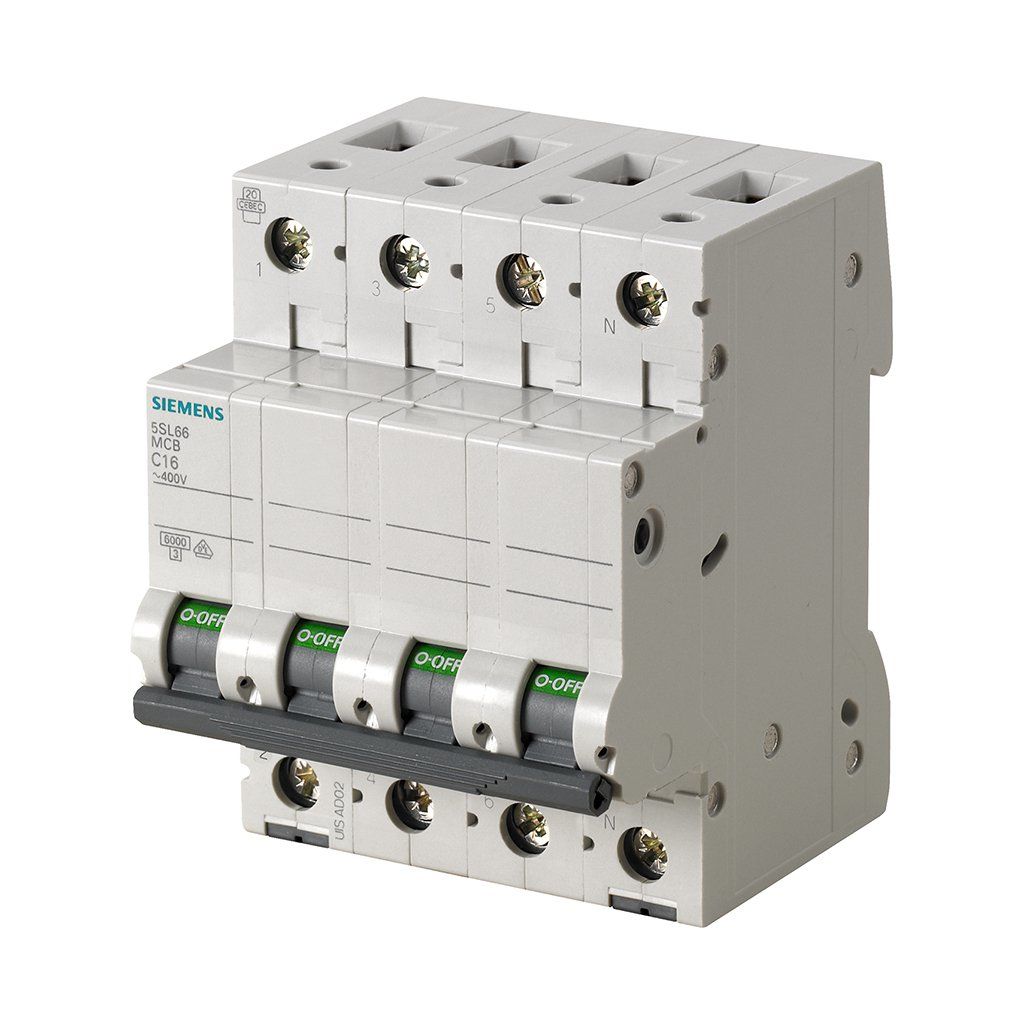 Siemens 5SL6606-7 3Faz+Nötr C Tipi 6Ka/6Amp Anahtarlı Otomatik Sigorta