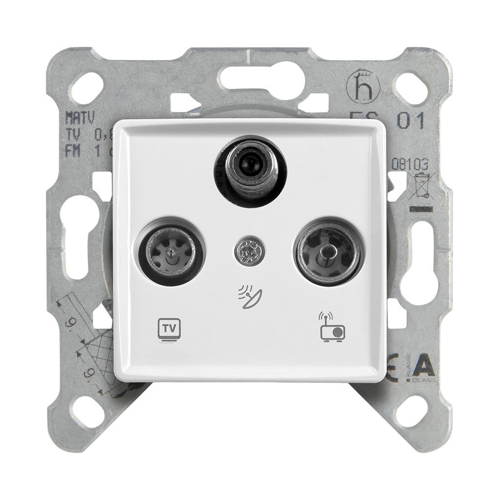 Viko Rollina/ Linnera Beyaz Uydu Prizi Sonlu (Sat-Tv-Rd) (Mek+Düğ/Kap.) Çerçeve Hariç 90440041