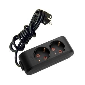 Viko Multi-Let Siyah İkili Grup Priz Topraklı Kablolu Çocuk Korumalı 2Mt 90133202