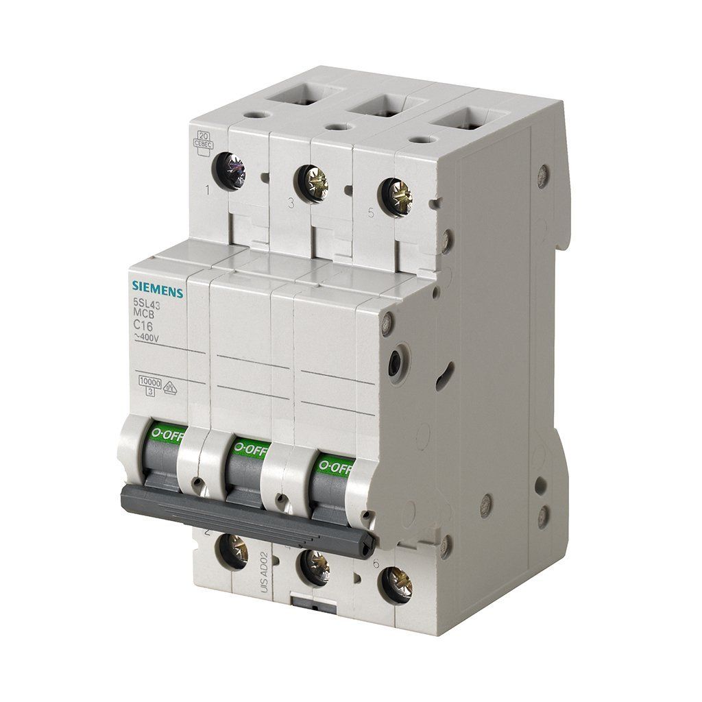 Siemens 5SL4316-7 Trifaze C Tipi 10Ka/16Amp Anahtarlı Otomatik Sigorta