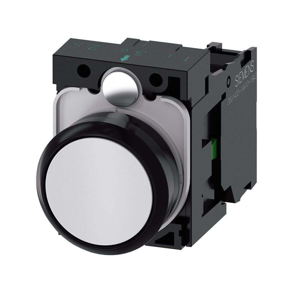 Siemens 3SU1100-0AB60-1BA0 Buton Komple Yay Dönüş Beyaz 1No