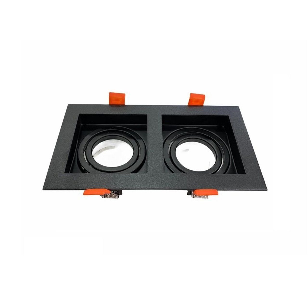 Cata Pars Kare 2Li Led Spot Siyah Boş Kasa Ct-5019