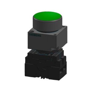 Siemens 3SB3653-0AA41 Metal Seri 22mm Komple Işıklı Yeşil Buton 230V Ac/Dc Led’Li Tipler10A 1No