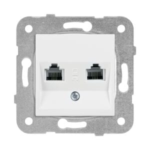 Viko Meridian/ Karre Beyaz İkili Nümeris Telefon Prizi (2 X Rj11) (Mek+Düğ/Kap.) Çerçeve Hariç 90967033 12 Ad
