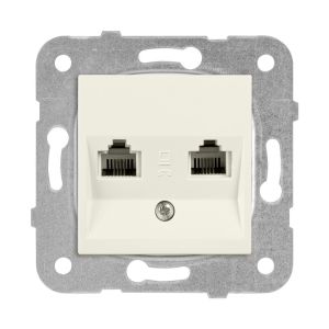 Viko Meridian/ Karre Krem İkili Nümeris Telefon Prizi (2 X Rj11) (Mek+Düğ/Kap.) Çerçeve Hariç 90967233 12 Ad