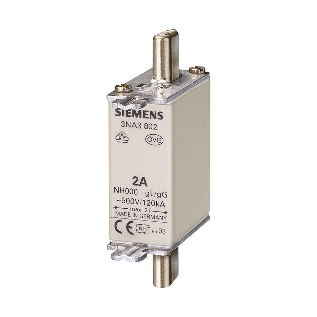 Siemens 3NA3820 500V Ac/250V Dc20 50A Nh-Bıçaklı Sigorta Boy 000